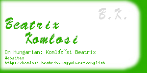 beatrix komlosi business card